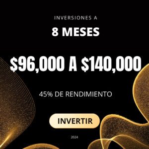 Inversión a 8 Meses – $96000 a $140000 – 45% Utilidad