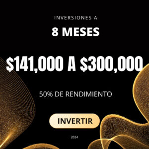 Inversión a 8 Meses – $141000 a $300000 – 50% Utilidad